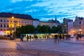 WrocÃâaw at dusk is a city on the Oder River in western Poland. ItÃ¢â¬â¢s known for its Market Square, elegant townhouses and